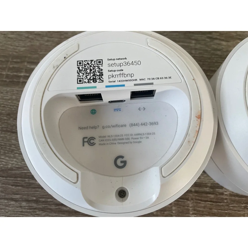 Google Wifi Mesh Router 2 Pack NLS-1304-25 AC1200 White Tested Dual Band